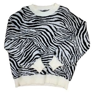 Zebra pattern sweater
